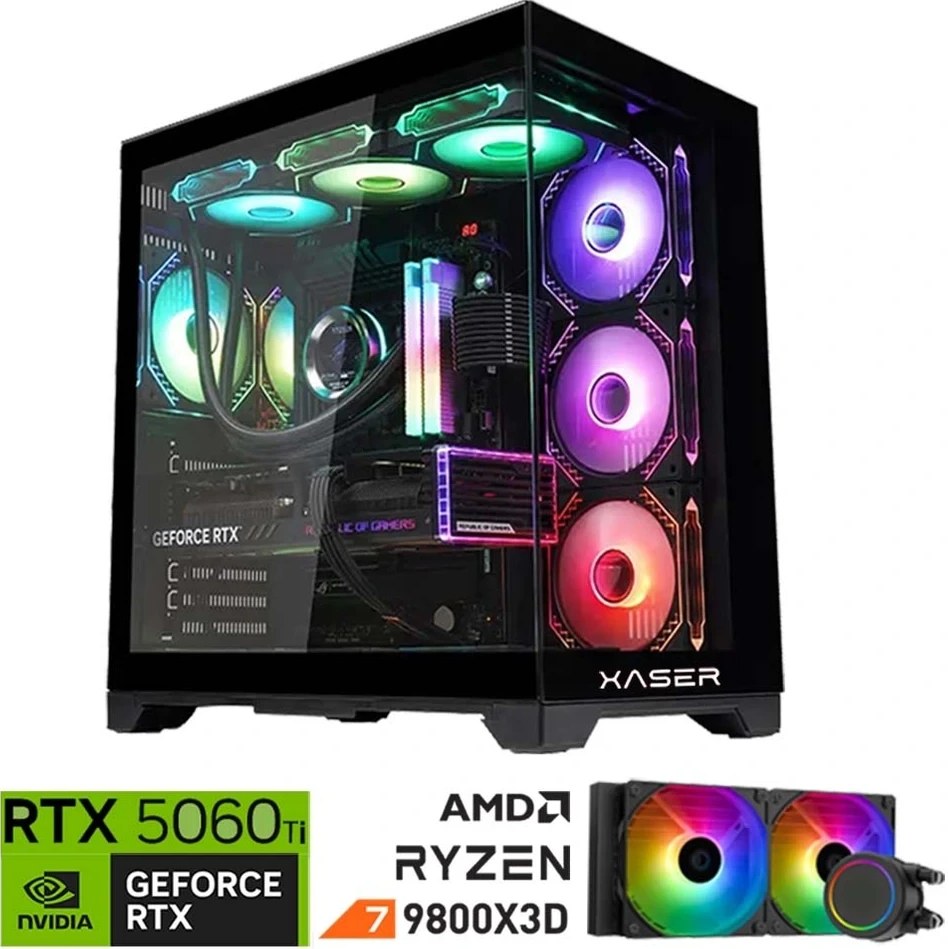 Xaser Xaser Lexus X510 Ryzen 7 9800X3D 32GB Ddr5 Ram 1tb M.2 Nvme SSD 8gb ...