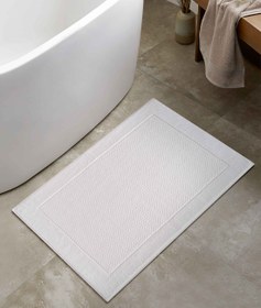 Resim Tilos Jakarlı Ayak Havlusu Beyaz 60x90 2225 - Beyaz / 60 x 90 