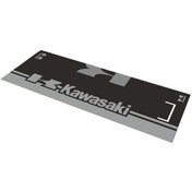 Resim GOGOPREMİUM KAWASAKİ GRİ DESENLİ 80 X 220 cm KAYDIRMAZ MOTOSİKLET HALISI 