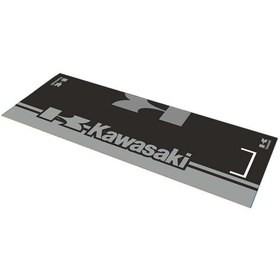 Resim GOGOPREMİUM KAWASAKİ GRİ DESENLİ 80 X 220 cm KAYDIRMAZ MOTOSİKLET HALISI 