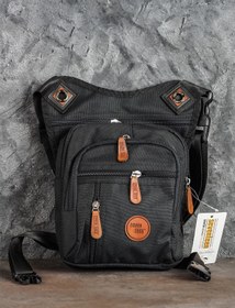 Resim SEVENTEEN Çok Gözlü Su Geçirmez Siyah Bel Bacak Omuz Motorcu Çantası Bodybag 3470 