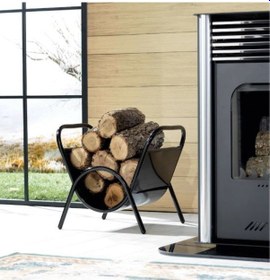 Resim Şömine Aksesuarı. Şömine Yanı Dekoratif Ve Kullanılışlı Odunluk 