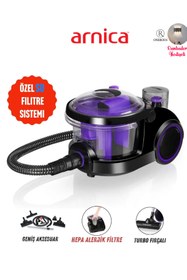 Resim Arnica Bora Su Filtreli Süpürge, 850w, Hepa 13 Filtre, Siyah-mor Şık Ergonomik Tasarım 