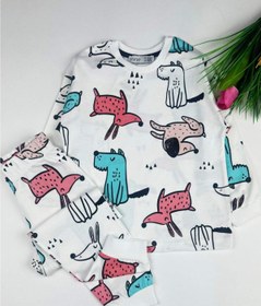 Resim İsobel Köpek Desen Uzun Kollu Erkek Ve Kız Çocuk Pijama Takımı 