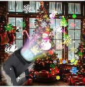 Resim Sunshine022 1 Adet Amıll Noel Kar Tanesi Projektör Işığı - Dönen Efektli Usb Led Lamba 