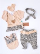 Resim Poldy Baby Little Princess 5'li Zıbın Set Latte 