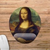 Resim Pixxa Leonardo Da Vinci Mona Lisa Bilek Destekli Mousepad Model - 1 Oval 