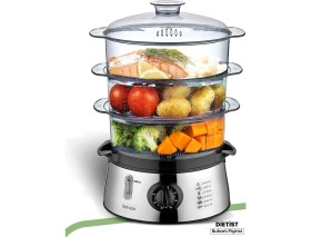 Resim Özbience 800W Buharlı Pişirici, 8,4l Kapasite, 60 Dakika Zamanlayıcı 