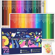 Resim 72 Renk Premium Ahşap Rengi Kurşun Kalem Seti, Yumuşak Çekirdek, Canlı Sanatçı Kalitesi, Kolay Renk Tanımlama, Düz Pigment Zengin Kurşun, Hiçbir Tüy, Yetişkin Renkli Kitaplar, Çizim, Şekil Çizme, Gölgelendirme için 