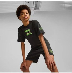 Resim Puma Puma X Tmnt Relaxed Aop Tee Çocuk T-shırt 63008601 SIYAH 