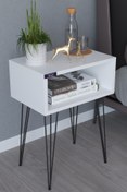Resim THE VİOLET Star Komodin-beyaz 
