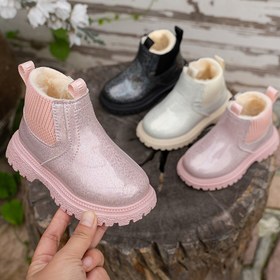 Resim 1 Çift Gençlerin Parıltılı Pembe Orta-Bacak Botları Fermuarlı Kapatma - Sıcak Polar Astarlı, Yuvarlak Burun, TPR Taban Erkek ve Kızlar İçin - Şık Sonbahar/Kış Dış Mekan Ayakkabıları, Gençlerin Kış Botları, Gençlerin Moda Ayakkabıları, Eğlenceli Gençlerin Ayakkabıları, Dayanıklı Gençlerin Ayakkabıları 