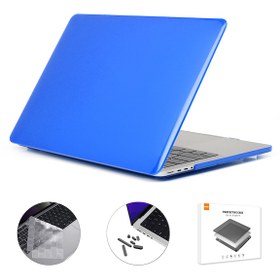 Resim Enkay MacBook Pro 14" Koruyucu Laptop Kılıf Silikon Toz Fişleri Mavisi 