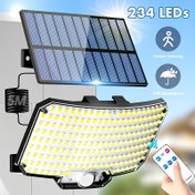 Resim 1 Adet 234 LED Güneş Enerjili Dış Mekan Avlu Işığı, Güneş Enerjili Duvar Işığı, 234 Ampul ile Kolay Kurulum, Uzun Pil Ömrü, Bahçeler ve Parklar İçin Mükemmel 