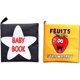 Resim 2 Kitap Tox İngilizce Siyah-beyaz Bebek Ve Kumaş Sessiz Kitap E136 E126 - Bez Kitap , Eğitici Oyuncak , Yumuşak Ve Hışırtılı 