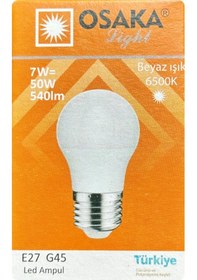 Resim 10 Adet Osaka 7w 50w Beyaz Işık E27 Duylu Kalın Duy Led Ampul 