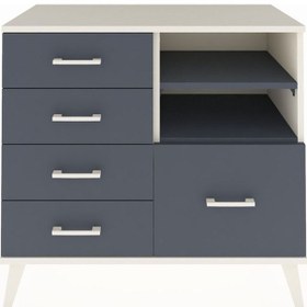 Resim Hyperion Şifonyer 2 Raflı 5 Çekmeceli 88x44x80 Aytaşı-antrasit Antrasit 