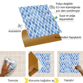 Resim Tink Kendinden Yapışkanlı Pop Serenity Desenli Pvc Karo 30x30 cm 4 Adet 0,36 M2 