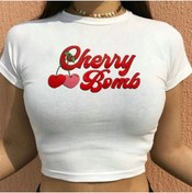 Resim 1blood Y2k Cherry Bomb Baskılı Crop 