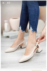 Resim Henne yanı açık tokalı ayakkabı topuklu 