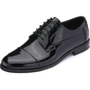 Resim Costo Shoes 45,46,47,48,49,50 Numaralarda NV1088 Siyah Rugan Neolit Taban Büyük Numara Erkek Klasik Ayakkabı 
