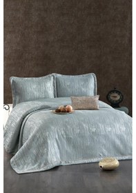 Resim Larissa Şönil Çift Kişilik Yatak Örtüsü 260x260 Cm Turkuaz Turkuaz 