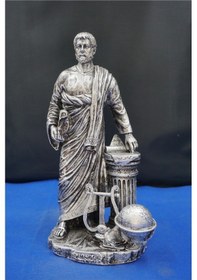 Resim Pisagor Matematikçi & Filozof Heykeli 31 Cm Dekoratif Biblo, Ev & Ofis Aksesuarı Gümüş 