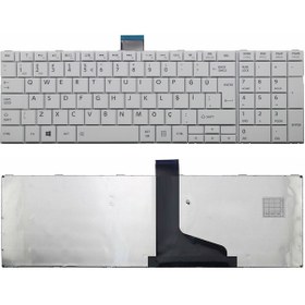 Resim Toshiba Uyumlu Satellite C855-1uj, C855-1uk Klavye Beyaz Tuş Takımı Tr Q 