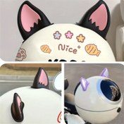 Resim 2 adet Kask Süsleri Kedi Kulaklıkları Motosiklet Elektrikli Bisiklet Kulaklıkları Sevimli Araba Dekoratif Etiketler Motosiklet 