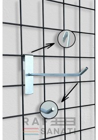 Resim 10 Adet Tel Pano Kancası 25 Cm Askı Kanca Raf Askısı Raf Aksesuar Galvaniz 