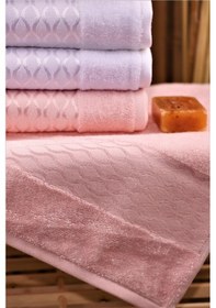 Resim Özdilek Elissa 6'lı Pamuklu Su Emiciliği Yüksek 50 80 El Yüz Havlusu Beyaz-pudra-taş Çok Renkli 