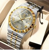 Resim Fochsia Altın Gri 6 Poedagar Light Lüks Erkek Kol Saati Tarih Su Geçirmez İş Ofis Diğer 