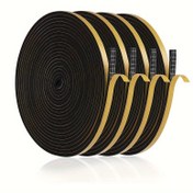 Resim 20 Metre Hava Geçirmez Conta Şeridi, Yüksek Yoğunluklu Köpük Bant, İzolasyon Bandı, Kapı Rüzgar ve Yağmur Geçirmez Ses Yalıtımı Isı Yalıtımlı Rulo Klima, Pencereler, Kapı Aralıkları için Uygun, Ses Yalıtım, Rüzgar Geçirmez - Genişlik 6mm x Kalınlık 3mm x Uzunluk 5m - Siyah/Beyaz 