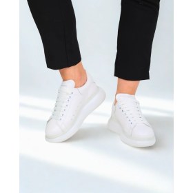 Resim Ortopedik Taban Deri Günlük Casual Erkek Sneaker Mcqueen Ithal Malzeme 