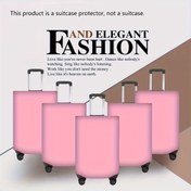 Resim Şık Pembe Çanta Koruyucu Çiçek Desenli - Dayanıklı Polyester Bagaj Kılıfı, Çiziklere Dayanıklı, 4 Döner Tekerlek, Seyahat ve Anneler Günü Hediyesi İçin İdeal, Seyahat Bagajı, Seyahat Bagajı, Şık Bagaj, Çiziklere Dayanıklı Malzeme 