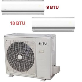 Resim Airfel 2LMX50N (18 BTU) 1 Dış Ünite + 2 İç Ünite (9+18 BTU) Inverter Klima 