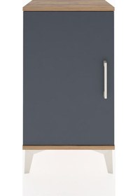 Resim Arges Komodin 2 Raflı Tek Kapaklı 44x30x80 Çam-antrasit Atlas Çam 