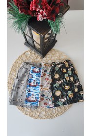 Resim JASMIN UNDERWEAR 302- 4'lü Set Pamuklu Erkek Çocuk Renkli Boxer 