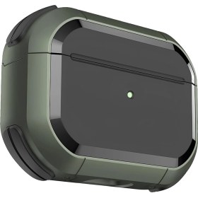 Resim Airpods Pro 2. Nesil Için Armor Serisi Darbelere Karşı Ultra Güçlü Koruma Fiber Karbon Arka Tasarım Airpods Kılıfı (Airpods Pro 2, Soft Haki) 