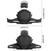 Resim Xuweiwei Alüminyum Alaşımlı Siyah U Şeklinde Motosiklet Elektrikli Bisiklet Telefon Tutucu 360 Derece Dönebilir Titreşim Önleyici 10 16 17 78 Cm 