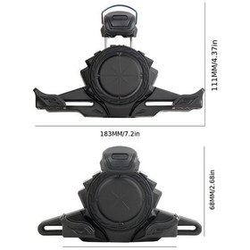 Resim Xuweiwei Alüminyum Alaşımlı Siyah U Şeklinde Motosiklet Elektrikli Bisiklet Telefon Tutucu 360 Derece Dönebilir Titreşim Önleyici 10 16 17 78 Cm 