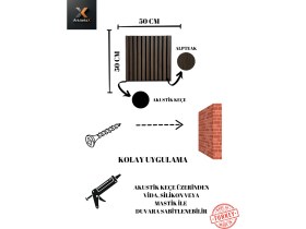 Resim Mdf Ahşap Duvar Paneli Dekoratif 50X50 cm 