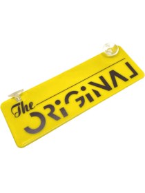 Resim Özgürce Yazılı Sarı Dekor Plaka Vantuzlu Cam Süsü, Şık ve Renkli Tasarım 