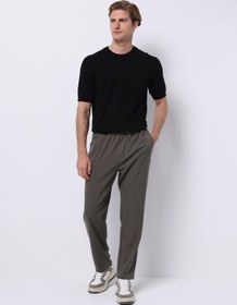 Resim Regular Fit Orta Bel Düz Paça Erkek Yeşil Pantolon Colin's