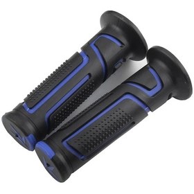 Resim Hightower Ktm Yamaha Pit Motocross İçin 8 Renk Mavi Jel Tutamak 22-24mm Universal Motosiklet Grip 