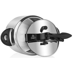 Resim Vento Sıyah 9 Lt Klasık Duduklu Tencere Gümüş 