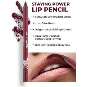 Resim Alix Avien Suya Dayanıklı Uzun Süre Kalıcı Yumuşak Dudak Kalemi Staying Power Lip Pencil 58 Cherry 