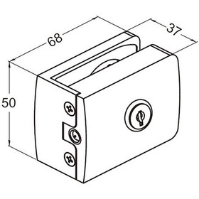Resim Ht-1315-pcbr Sürgülü Cam Kapı Kilidi Anahtarlı 