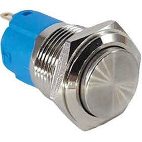 Resim 16mm Metal Kalıcılı Buton 1no/1nc Çıkık Ledsiz 