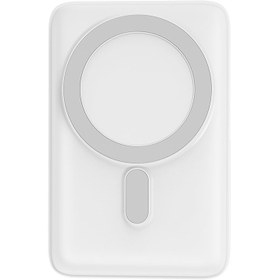 Resim WIWU Wi-P011 Gentleman Serisi LED Işık Göstergeli Standlı Kablosuz Powerbank 10.000mAh 15W Beyaz 